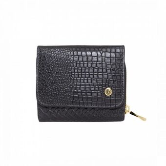 Bon-Bonite Billetera color negro ónix en cuero grabado oferta