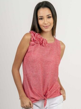 Gino Passcalli Blusa sc efecto lino oferta