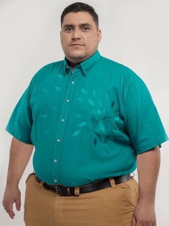 Gino Passcalli Camisa hombre mc efecto lino oferta