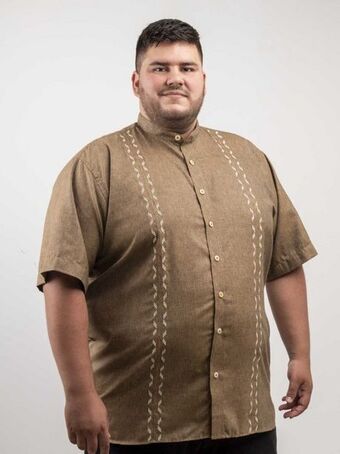 Gino Passcalli Camisa hombre mc efecto lino oferta