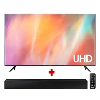 Mansión Electrodomésticos One box samsung televisor 43″ crystal uhd 4k smart tv | un43au7000kxzl + barra de sonido hw-t400/zl oferta
