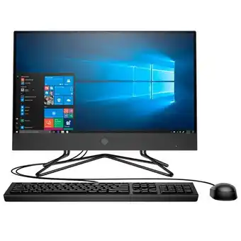 Computador todo en uno hp pentium j5040 4gb 1tb freedos teclado / mouse óptico | hp aio 200