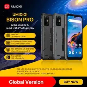 Linio Celular umidigi bison pro 8gb ram 128gb versión global nfc helio g80 oferta