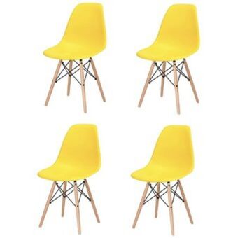 Linio Set x 4 sillas para comedor ia eames - amarillo oferta
