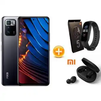 Linio Celular xiaomi poco x3 gt 256gb 8gb 5g negro earbuds basic 2 band5 oferta