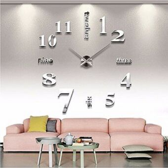 Linio Reloj pared grande 3d 120cm decoracion plateado oferta