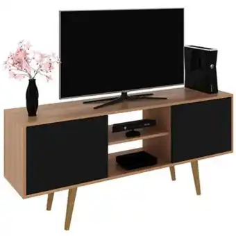 Linio Mesa para tv muebles 2020 ecuador almendra/negro oferta