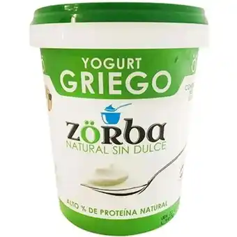 MegaTiendas Yogurt griego zorba natural sin dulce x 500 g oferta
