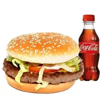 MegaTiendas Combo hamburguesa + coca cola x 250 ml oferta