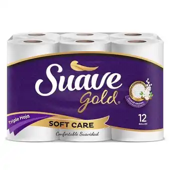MegaTiendas Papel higiénico suave gold soft care 12 unds x 30.5 m c/u oferta