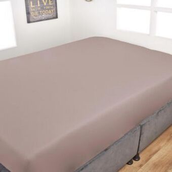Brissa Sábana ajustable en tela 144 hilos unicolor rosa plata oferta