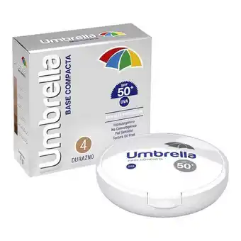 Umbrella base compacta 50+ tono 4 durazno
