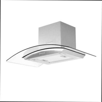 Campana isla acero / cristal 80 cm 3 velocidades