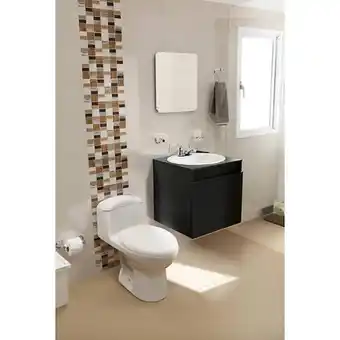Tienda Cerámica Corona Combo smart rd: sanitario con taza redonda, mueble elevado con lavamanos, grifería y accesorios oferta