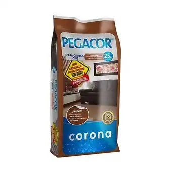 Tienda Cerámica Corona Pegacor® capa gruesa gris oferta