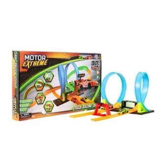 Alkosto Pista de carreras de juguete 360° motor extreme con 2 carros happy line oferta