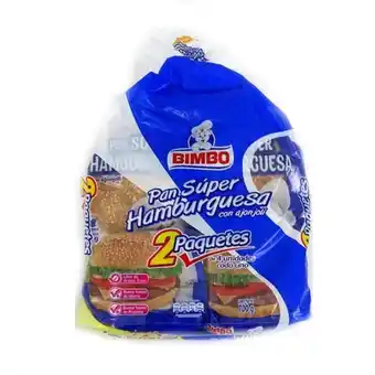 Bimbo pan super hamburguesa 2 paquetes de 350 g