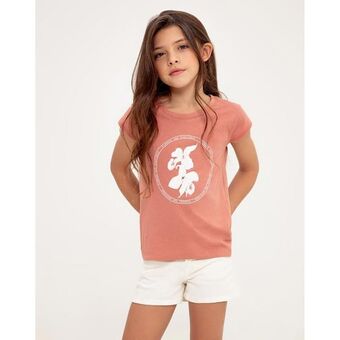 Los Tres Elefantes Camiseta rosada estampada niña oferta