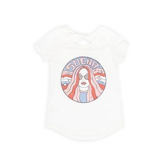 Los Tres Elefantes Camiseta blanca estampada niña oferta