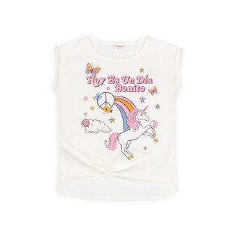 Los Tres Elefantes Camiseta blanca unicornio niña oferta