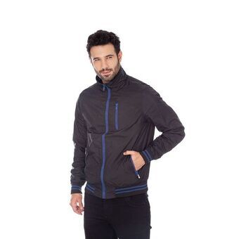 Los Tres Elefantes Chaqueta hombre negro con cremallera oferta