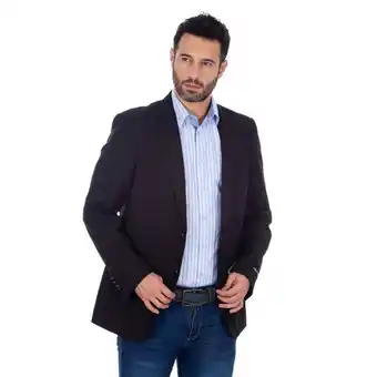 Los Tres Elefantes Blazer negro casual botones hombre oferta