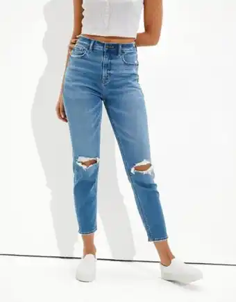 American Eagle Mom jean ae ne(x)t level soft knit con rotos oferta