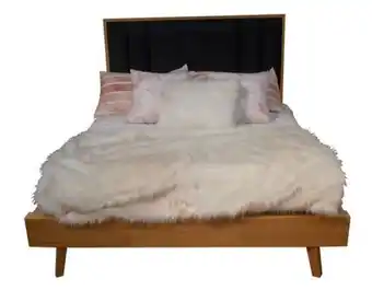 Cama volga 140 tela/gris p/nat