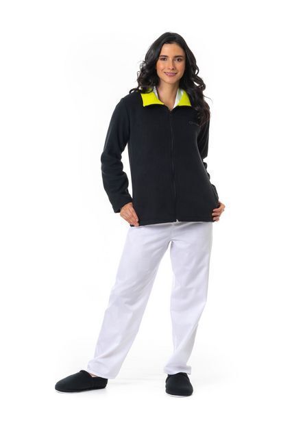 Clonhadas Chaqueta mujer doble fleece negro oferta
