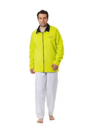 Clonhadas Chaqueta hombre doble fleece verde lima oferta