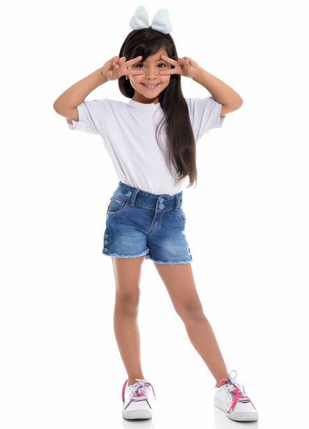Joystaz Jeans Short tono azul claro niña y teens oferta