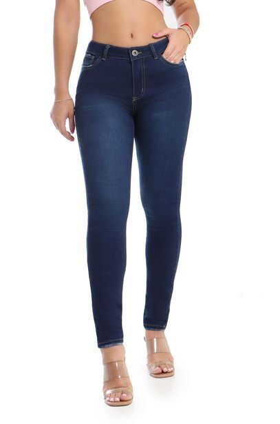Joystaz Jeans Jean slim fit, cuatro bolsillos, un botón, color azul medio. oferta