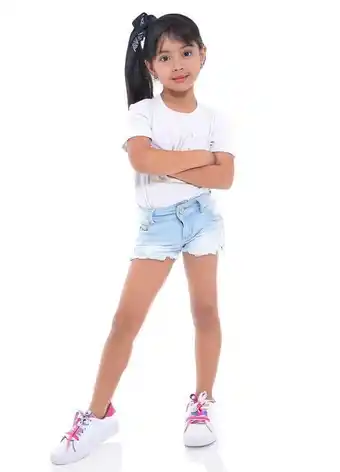 Joystaz Jeans Short tono azul hielo niña y teens oferta