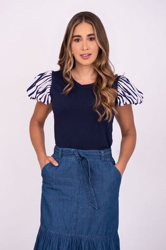 Unipunto Blusa manga globo escote-cuadrado oferta
