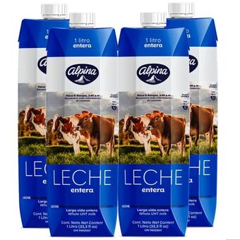 Merqueo Leche entera alpina caja 4 und oferta