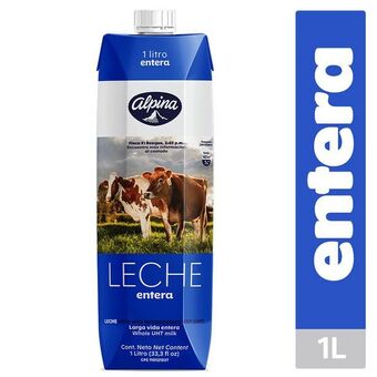 Merqueo Leche entera alpina caja oferta