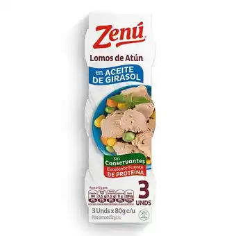 Merqueo Atún zenú lomos en aceite girasol oferta