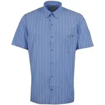 VO5 Camisa manga corta a rayas para hombre color azul oferta
