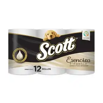 Papel higiénico scott esencias elegance 2 hojas x 12und x 452.4m c/u