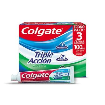Merqueo Crema dental colgate triple acción menta x3 100ml c/u oferta