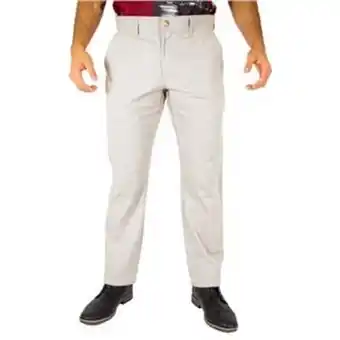 VO5 Pantalón de dril en silueta regular color gris claro oferta