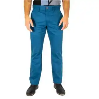 VO5 Pantalón de dril en silueta regular color azul petroleo oferta