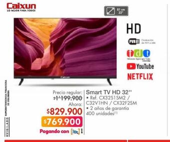 Metro Smart tv hd 32" oferta