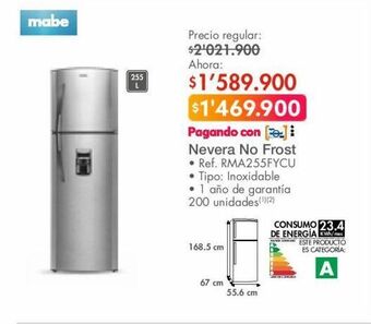 Metro Nevera no frost oferta