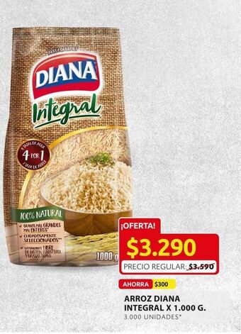 Ara Arroz diana integral x 1000 g oferta