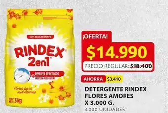 Ara Detergente rindex flores amores x 3000 g oferta