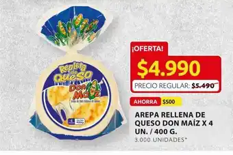 Ara Arepas relleno de queso don maiz oferta
