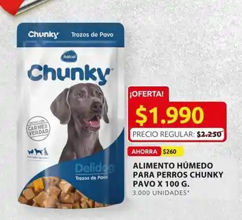 Ara Alimento humedo para perros chunky oferta