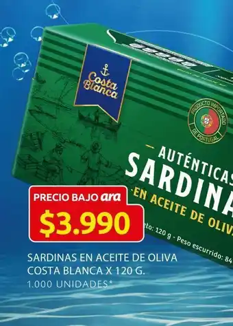 Ara Sardinas en aceite de oliva oferta