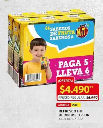 Ara Refresco hit de 200 ml x 6 un oferta